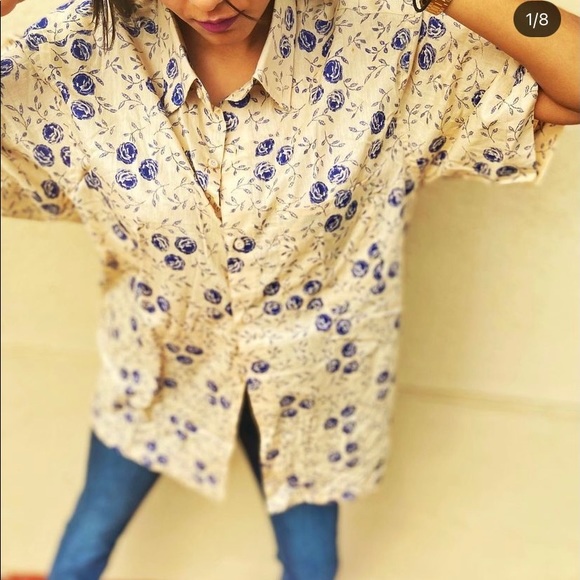 Handmade Floral print shirt.